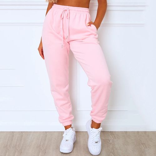 Fashion (Pink)Winter Women Warm Sweatpants Baggy Autumn Women's Sports En  Pants Women's Joggers Wide Streetwear High Waisted Pants WEF