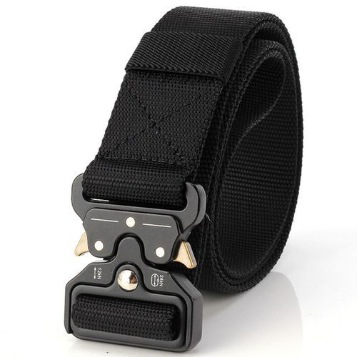 Fashion Mens Tactical Belt Canvas Military Belt Nylon Heavy Duty Waist ...