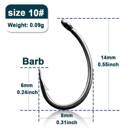 Generic Carp Fishing Hooks 50~100pcs Barbed/barbless Fishing Hooks