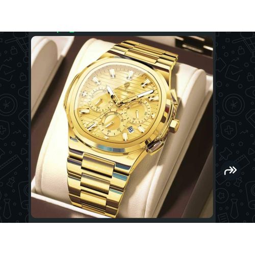 product_image_name-POEDAGAR-Men's Stainless Steel Nautilus Style Waterproof Quartz Wristwatch-2