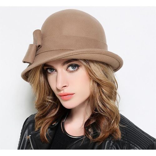 Fashion Winter Hat for Women 1920s Gatsby Style Flower Warm Wool Fedora Winter Cap Ladies Church Hats Cloche Bonnet Femme Felt Fedoras Jumia Nigeria