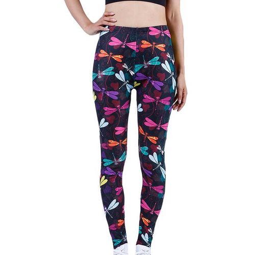 Generic Indjxnd Women Summer Pants Workout Leggings Ladies Polyester Tights  Spandex Colorful Heart Print Elastic Sexy Breathable Bottom