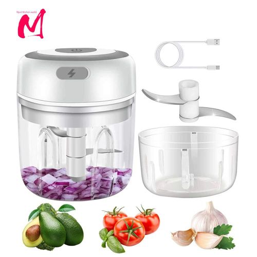 4 in 1 Electric Kitchen Chopper Garlic Masher Meat Grinder Mini Food Garlic  Vegetable Crusher Slicer Rechargeable Food Processor