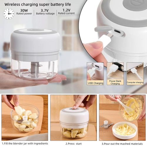 Electric Kitchen Chopper Garlic Masher Meat Grinder Mini Food