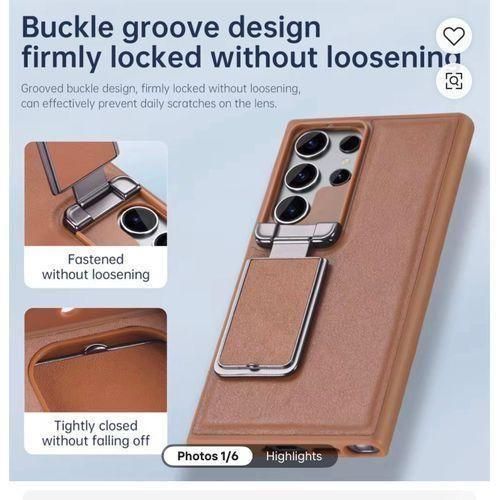 Generic Samsung Cover Case For S26 Ultra - Leather Cover Camera Lens