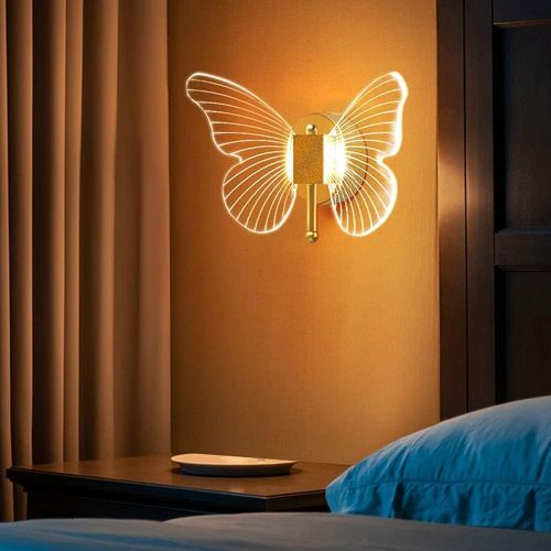 Generic MODERN ACRYLIC BUTTERFLY WALL SCONCE