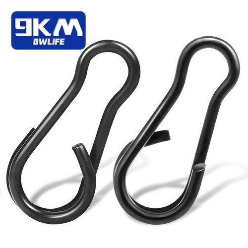 Generic 9km Quick Change Clips Carp Fishing Snap 30~60pcs Duo Lock Snap  Fishing Swivel Rigging Link Stainless Steel Fishing Accessories