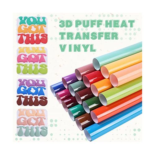 Generic Puff Vinyl Heat Transfer - 18 Sheets 12 X 10Inches 3D Puff H