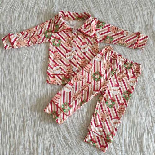 Plaid Flannel PJ Set - Crimson Green Plaid