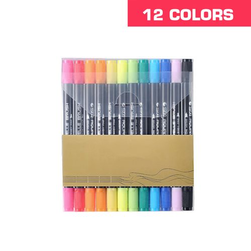 Generic 48 Colors Dual Tip Brush Pen Water Based Coloring Markers For