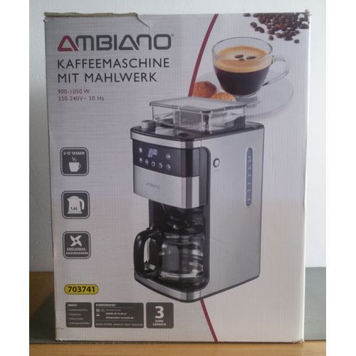 Ambiano Coffee Machine With Grinder 900 1050W Jumia Nigeria