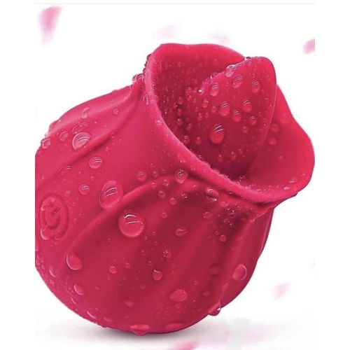 product_image_name-Generic-Rose Tongue Licking Vibrator Nipples Dildo Sex Toy - Red-2