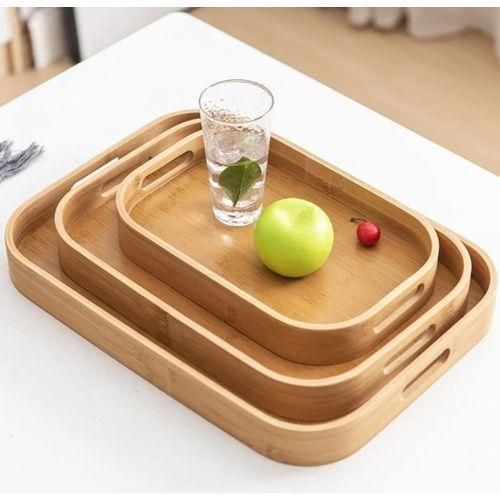 product_image_name-Generic-Luxury Polished 3 In 1 Marble Bamboo Wooden Serving Tray-1