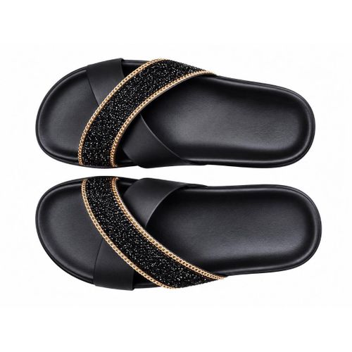 Fashion Men cross Slide  - Black - image 3