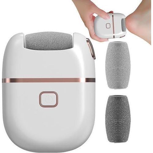 Generic Electric Foot File Callus Remover, Rechargeable Pedicure Tool with Powerful Motor White