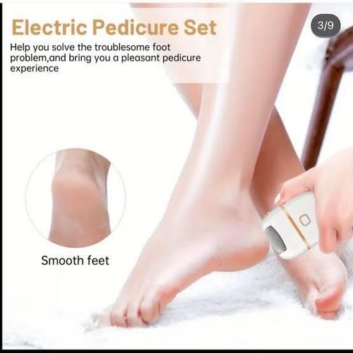 Generic Electric Foot File Callus Remover, Rechargeable Pedicure Tool with Powerful Motor White - image 5