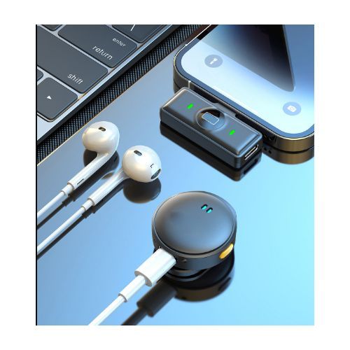 product_image_name-Generic-12-15 Hours Long Range Coverage/Noise Cancellation/Power Bank Charging/ 3 In 1 Wireless Lapel Microphone For IPhone/Android  Users Clear Sound-4