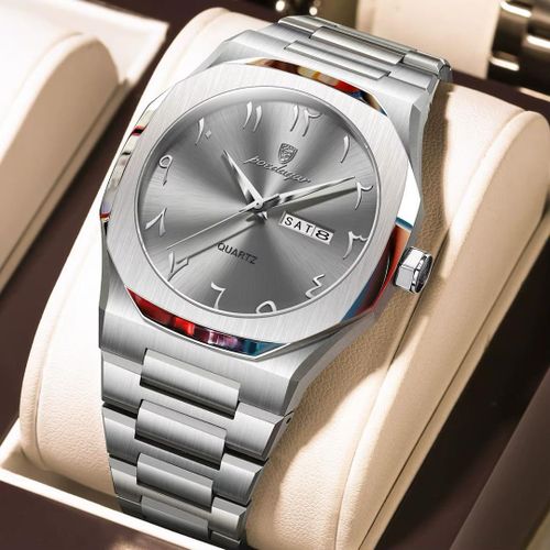 product_image_name-POEDAGAR- Superior Premium Silver Designer Wristwatch For Legends-2