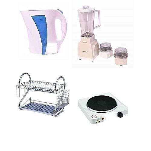 product_image_name-Generic-Blender With 2 Cups, Electric Kettle, Hot Plate, Drainer-1