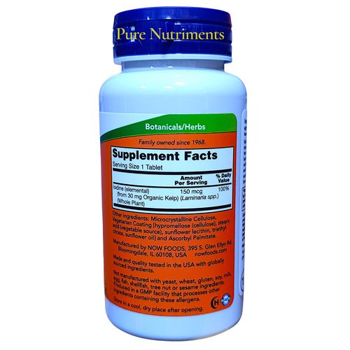 product_image_name-Now-Kelp 150mcg Natural Iodine 200 Tablets -2