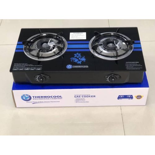 Generic TEC Thermocool Table Top Gas Cooker-Double Burner Glass