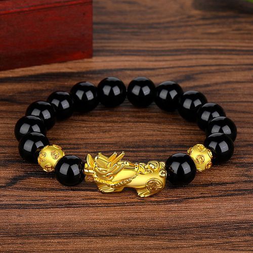 Feng Shui Black Obsidian Beads Bracelet Attract Wealth & Good Luck Bangle  pixiu | eBay