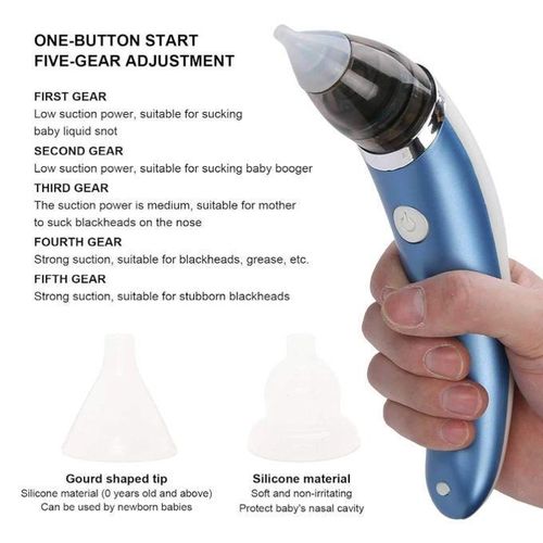 Generic Kid Baby Nasal A-spirator Electric Nose Cleaner(Blue) - image 5
