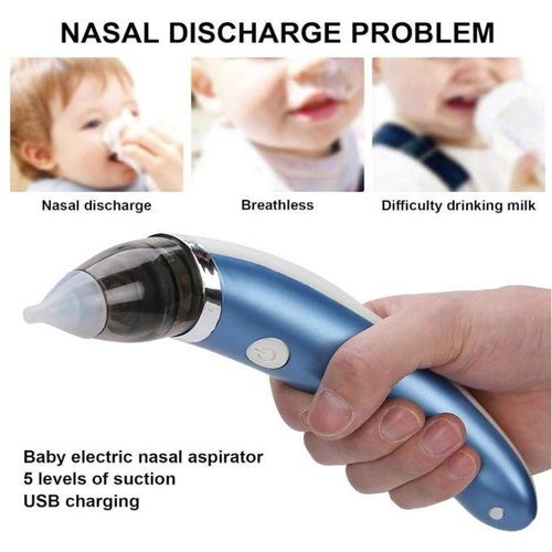 Generic Kid Baby Nasal A-spirator Electric Nose Cleaner(Blue) - image 7
