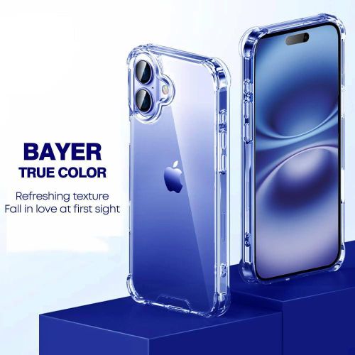 Generic iPhone 16 Plus LuxeCrystal Elite Case – Transparent Anti-Yellow Protective Cover
