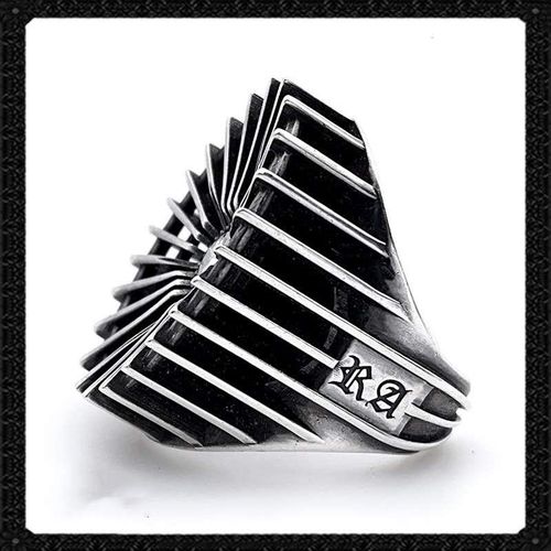 product_image_name-Jewelry Fashion-New Quality Silver Geometric Ring with Cubic Zirconia Center – Unique Architectural Design, Durable Fashion Statement Ring for Stylish Modern Men-5