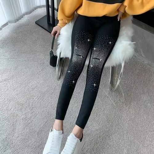 Fleece Lined Tights Women Leggings Slim And Stretchy For Autumn
