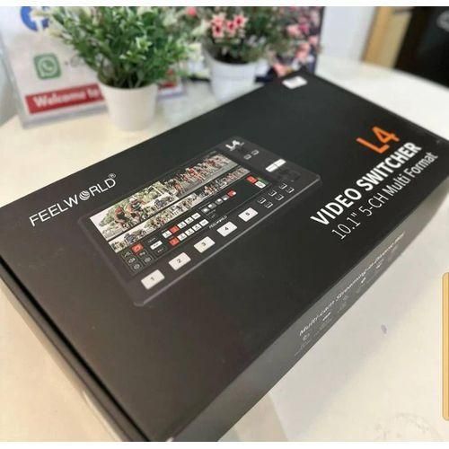 Generic FEELWORLD L4 10.1" 5-Channel Multi-Format Video Switcher – Professional Live Streaming Switcher