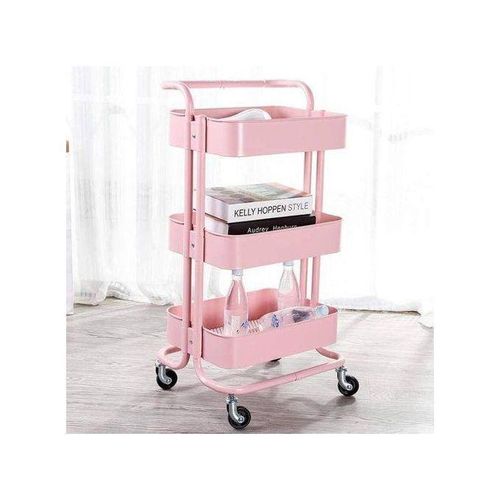 Generic Multi-Purpose Steel Trolley Shelves - 3 Layers Rolling Cart