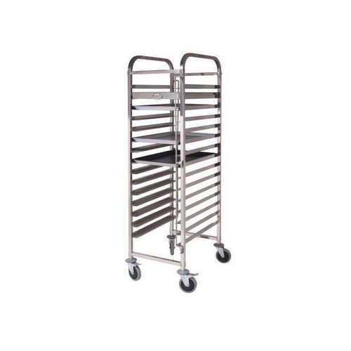 Generic 15 Tray Stainless Steel Oven Trolley
