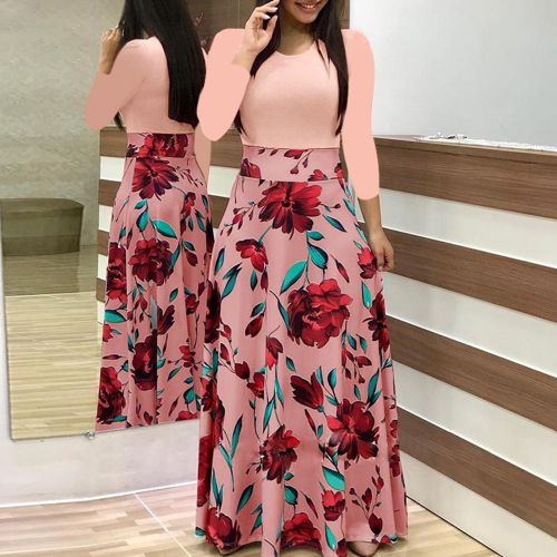 Fashion Women's Floral Print Long Sleeve Dresses Party - Multi | Jumia ...