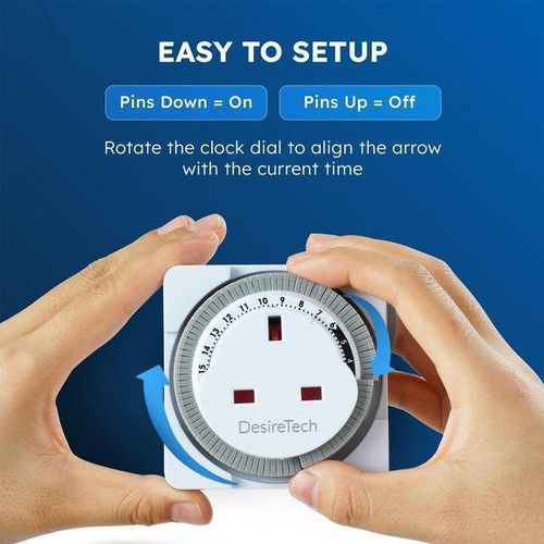Generic Plug-in Timer Switch, 24 Hour Segment with Plug Socket to Control Appliances Up to 3120W, Home Security Timer to Deters Burglars, Automatic On/Off, Energy-Saving (7.5x7.5x7cm) - image 7