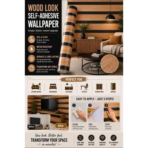 Generic Self Adhesive Fluted Panel 40cm x 60cm - image 3