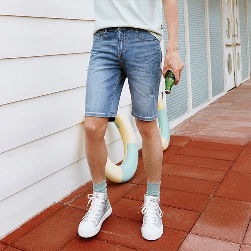 Fashion (blue)Semir Jeans Men Classic Trend Korean Version 2023 Summer New  Man Fitted Capris Demin Pants XXA