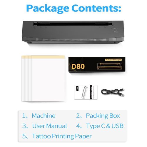 product_image_name-General-D80 Portable thermal tattoo printer A4-sized Bluetooth-enabled, mobile phone-compatible mini tattoo transfer machine-4