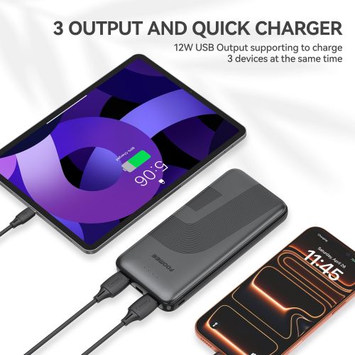 product_image_name-FOOMEE-10000 mAh Portable Slim Power Bank with 12W Fast Charging and LED Light Indicator-3