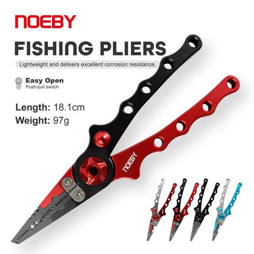 Generic Noeby Stainless Steel Fishing Pliers Multifunctional Cutting Line Split  Ring Hooks Remove Tool For Sea Fishing Pliers