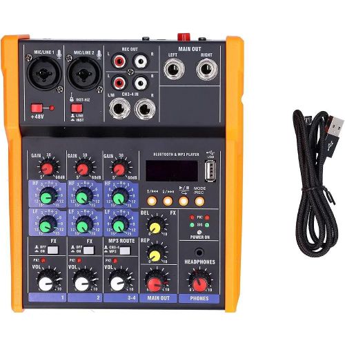 Generic Yamaha 4 Channel Audio Interface Mixing Console DJ Mixer With Bluetooth Smart Noise Reduction USB Socket Portable Gaming Mixer For WebCast - image 2