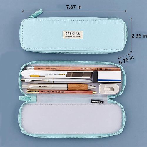 Generic Angoo Canvas Pencil Case,Stylish Simple Pencil Bag with