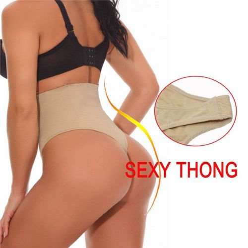 Generic Slimming Buttocks Seamless Body T-shirt Belt Hip Body Tights Shaping  Mid-waist Shaping Bodybuilding Pants Lady Belly