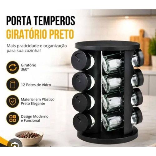 Generic Rotating Spice Rack - Ferries Wheel Space Saving & Spice Organizer