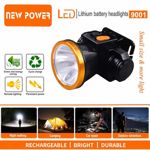 Generic Power LED Rechargeable Headlamp - black