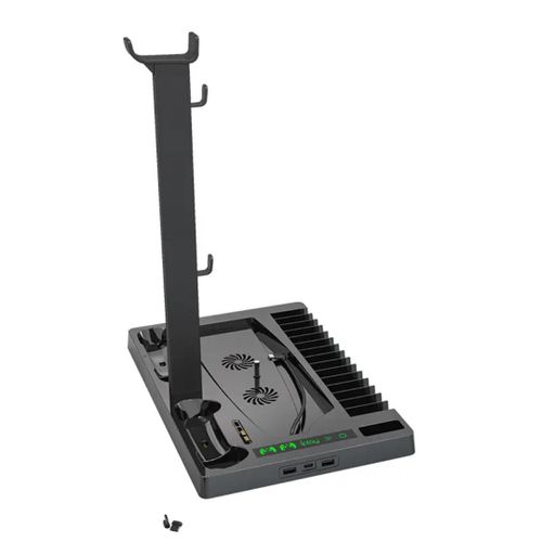 Generic  Multi-Function Vertical Dual Charging Stand with Cooling Fan - image 3