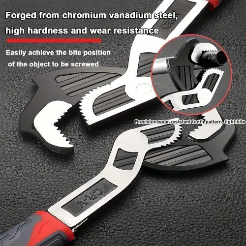 Generic 2pcs Multifunctional Wrench,Adjustable Pipe Wrench,Drive Ratchet Socket Wrench  Home Auto Plumbing Repair Tool - image 3