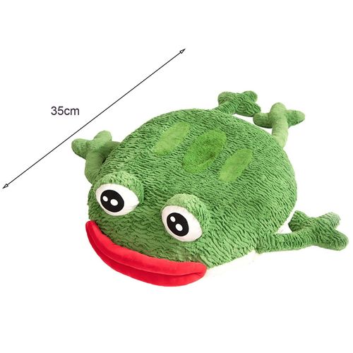 Generic Sturdy Frog Pillow Adorable Green Frog Plush Pillow Toy Soft for  Kids