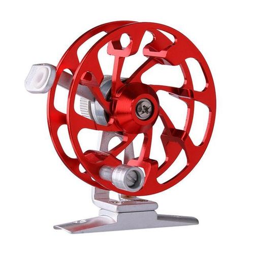 Generic Winter Fishing Reel All Metal Ice Fishing Gear Rocker Design Fishing  Wheel Reel Ice Fishing Gear For Freshwater Saltwater Trout